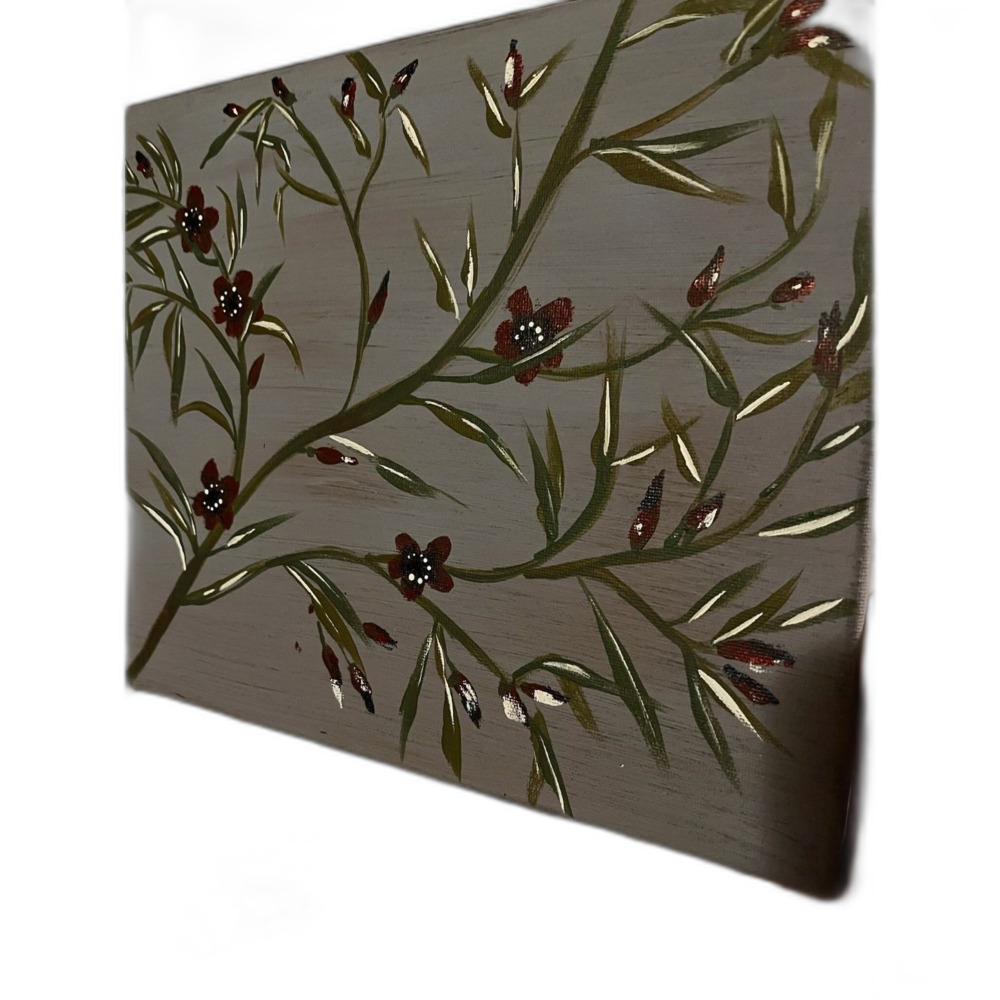 fall witchy cottage core hand painted chinoiserie canvas
